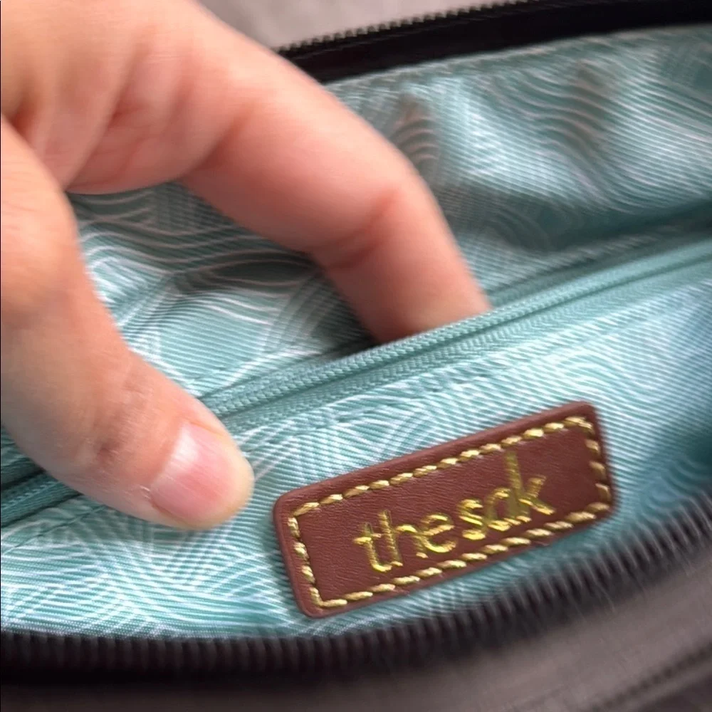 The Sak Black Leather Crossbody Bag Floral Embossed Everyday purse